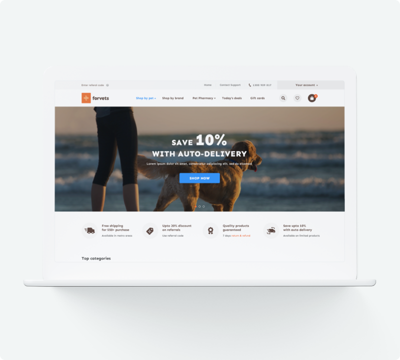 Multi-Vendor Ecommerce for Forvets